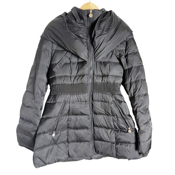 Laundry by Shelli Segal Black Insulated Down Puffer Jacket Size Large - Picture 2 of 12